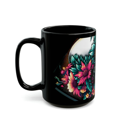 Skull and Flowers Coffee Mug (11oz or 15oz)