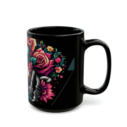 Skull and Flowers Coffee Mug (11oz or 15oz)