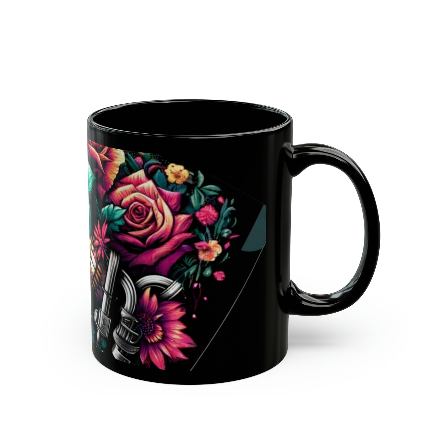 Skull and Flowers Coffee Mug (11oz or 15oz)