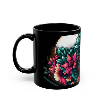 Skull and Flowers Coffee Mug (11oz or 15oz)