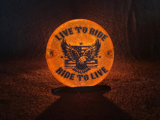 "Live to Ride" Flat Style Lens/Turn Signal Covers