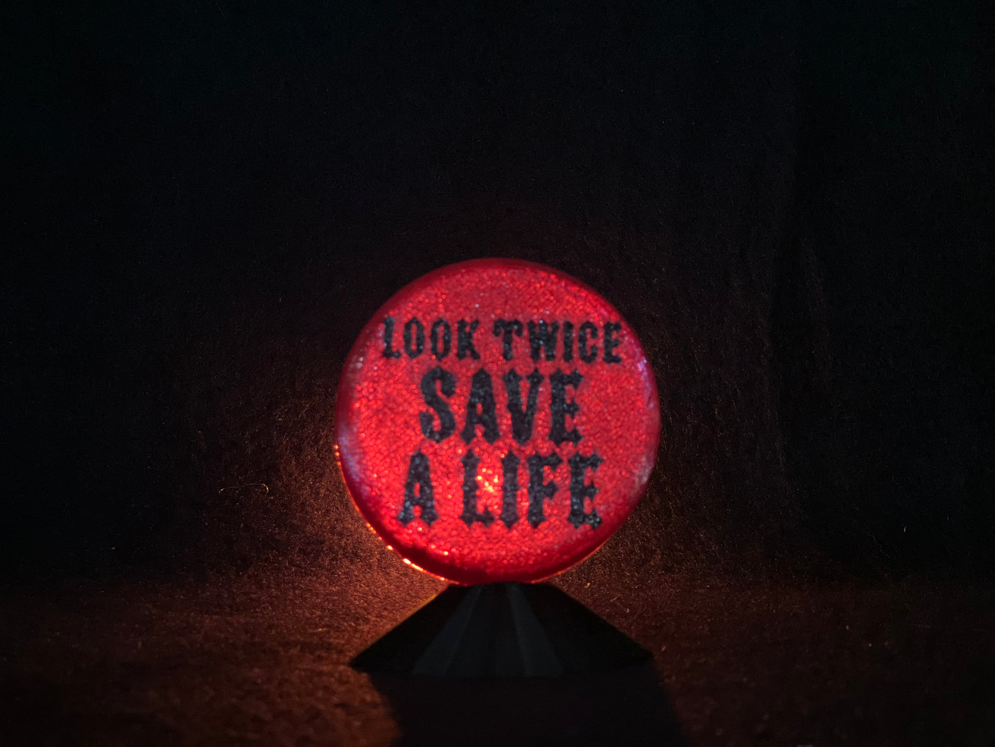 "Look Twice Save a Life" Bullet Style Lens/Turn Signal Covers