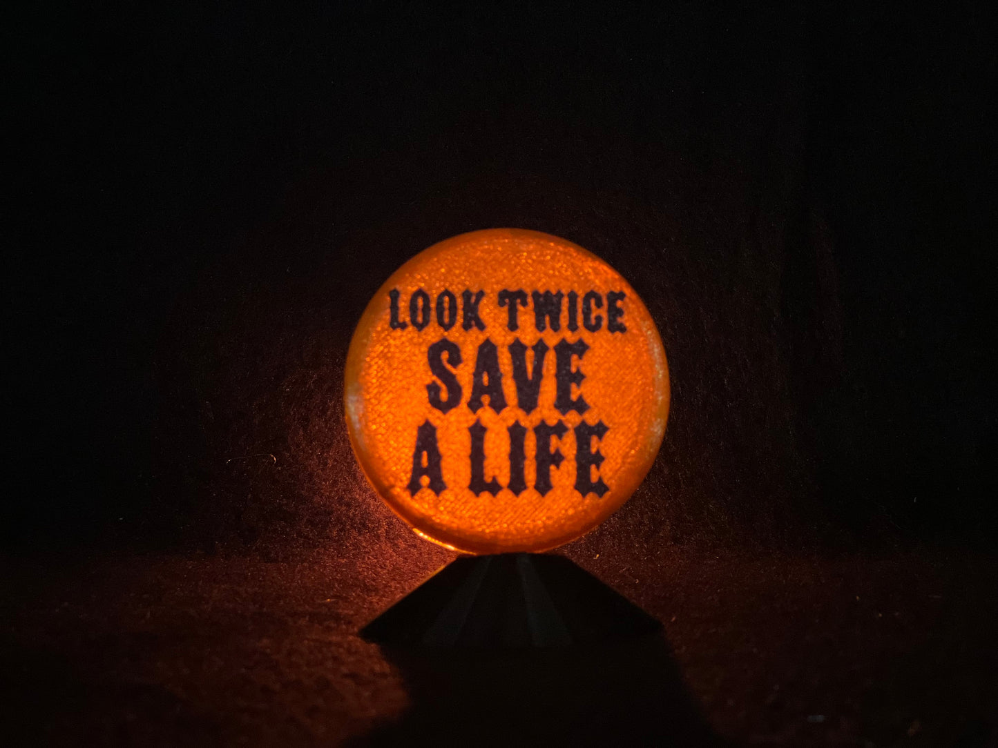 "Look Twice Save a Life" Bullet Style Lens/Turn Signal Covers