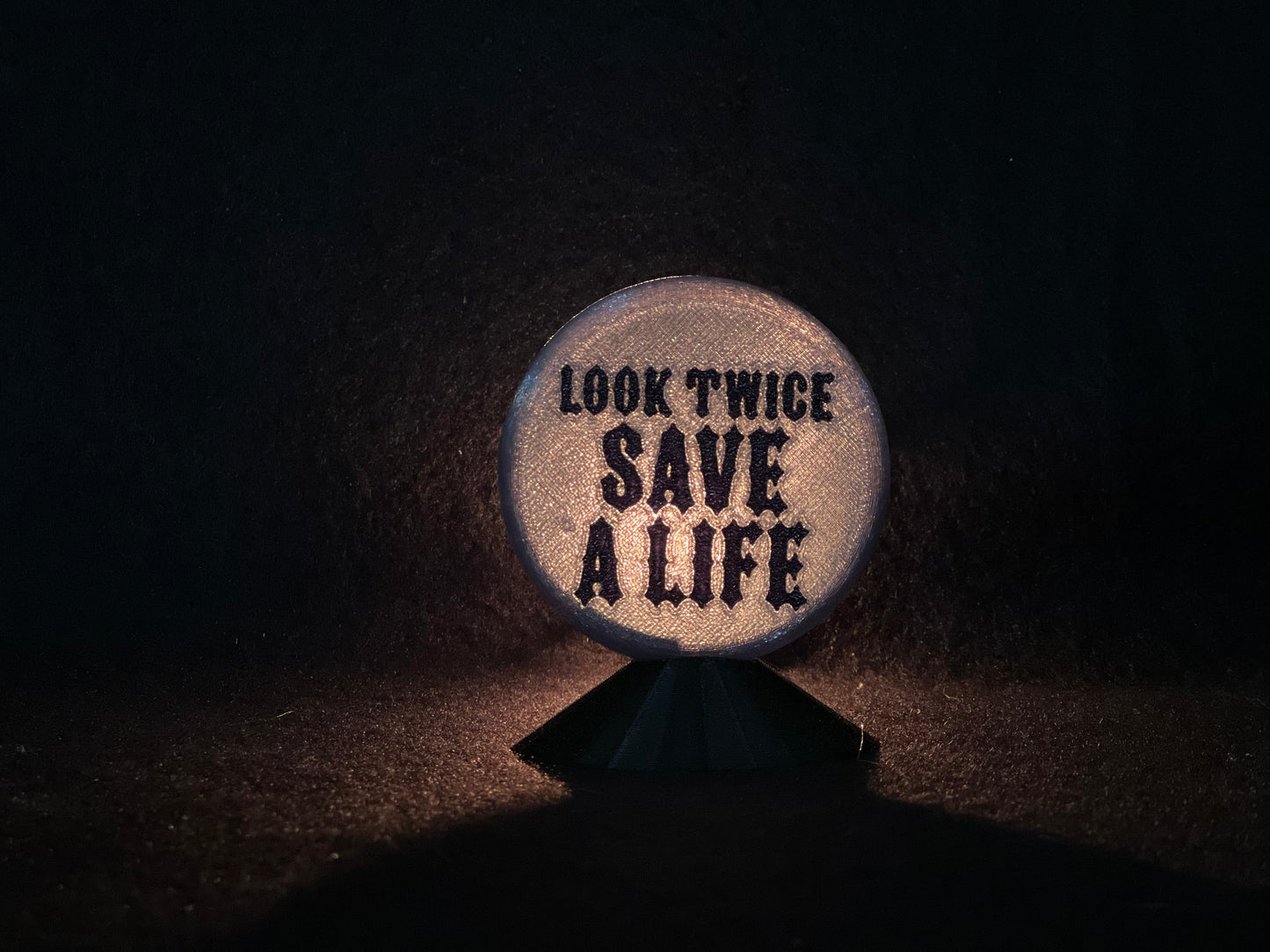 "Look Twice Save a Life" Bullet Style Lens/Turn Signal Covers