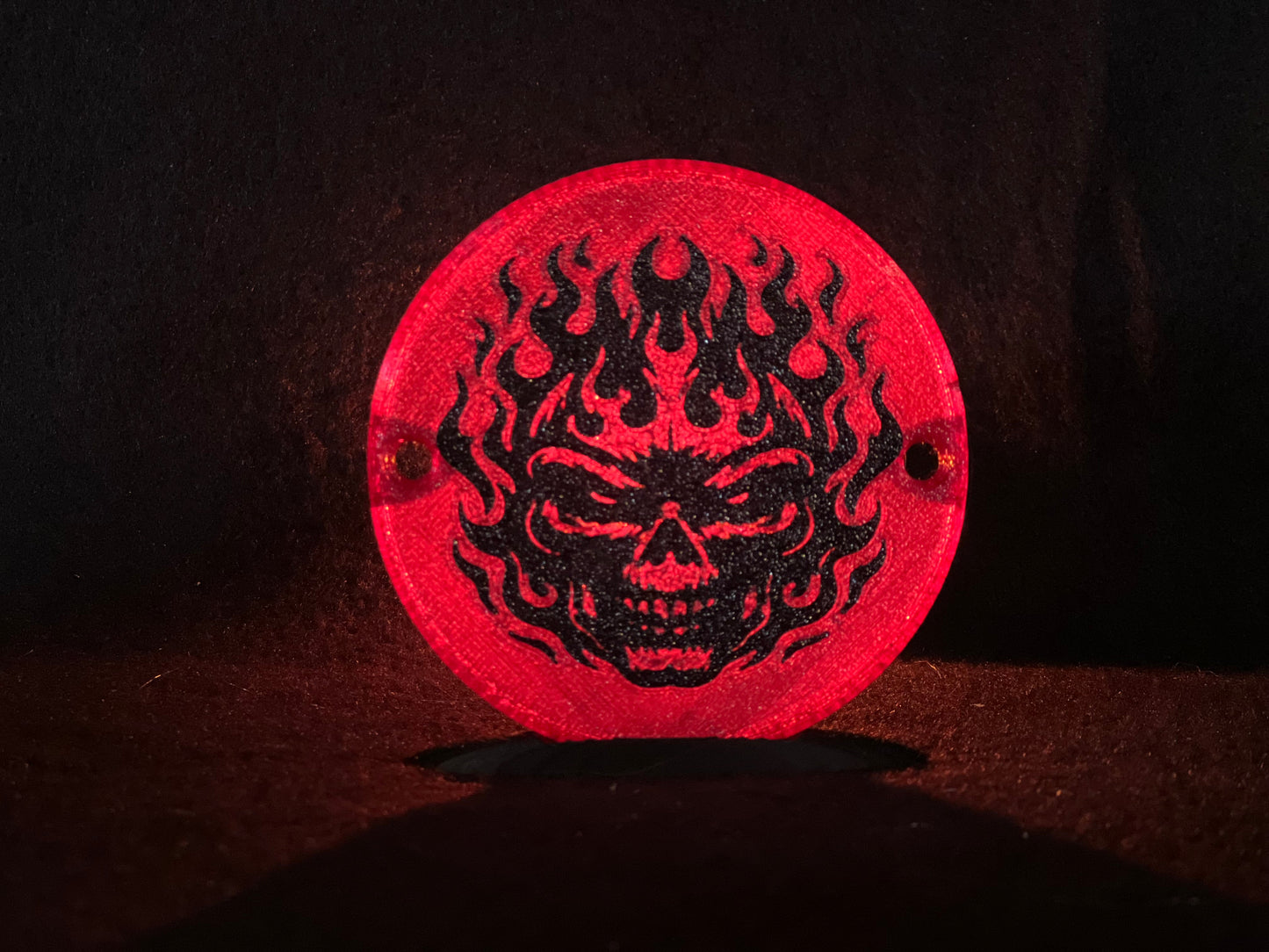 "Flaming Skull" Flat Style Lens/Turn Signal Covers