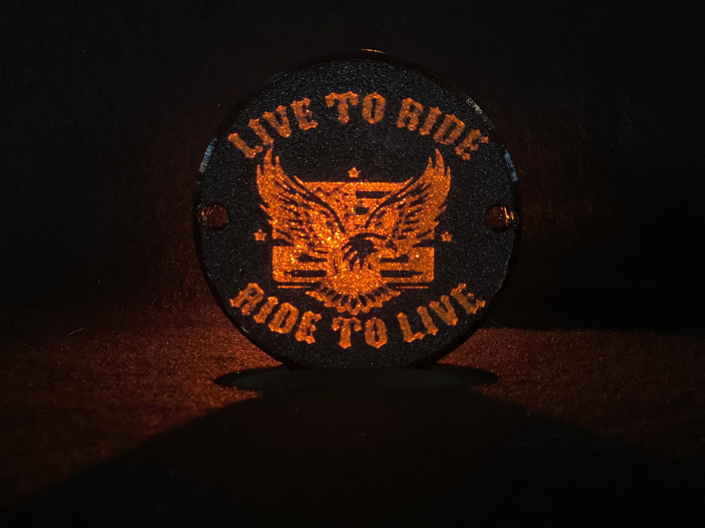 "Live to Ride" Flat Style Lens/Turn Signal Covers