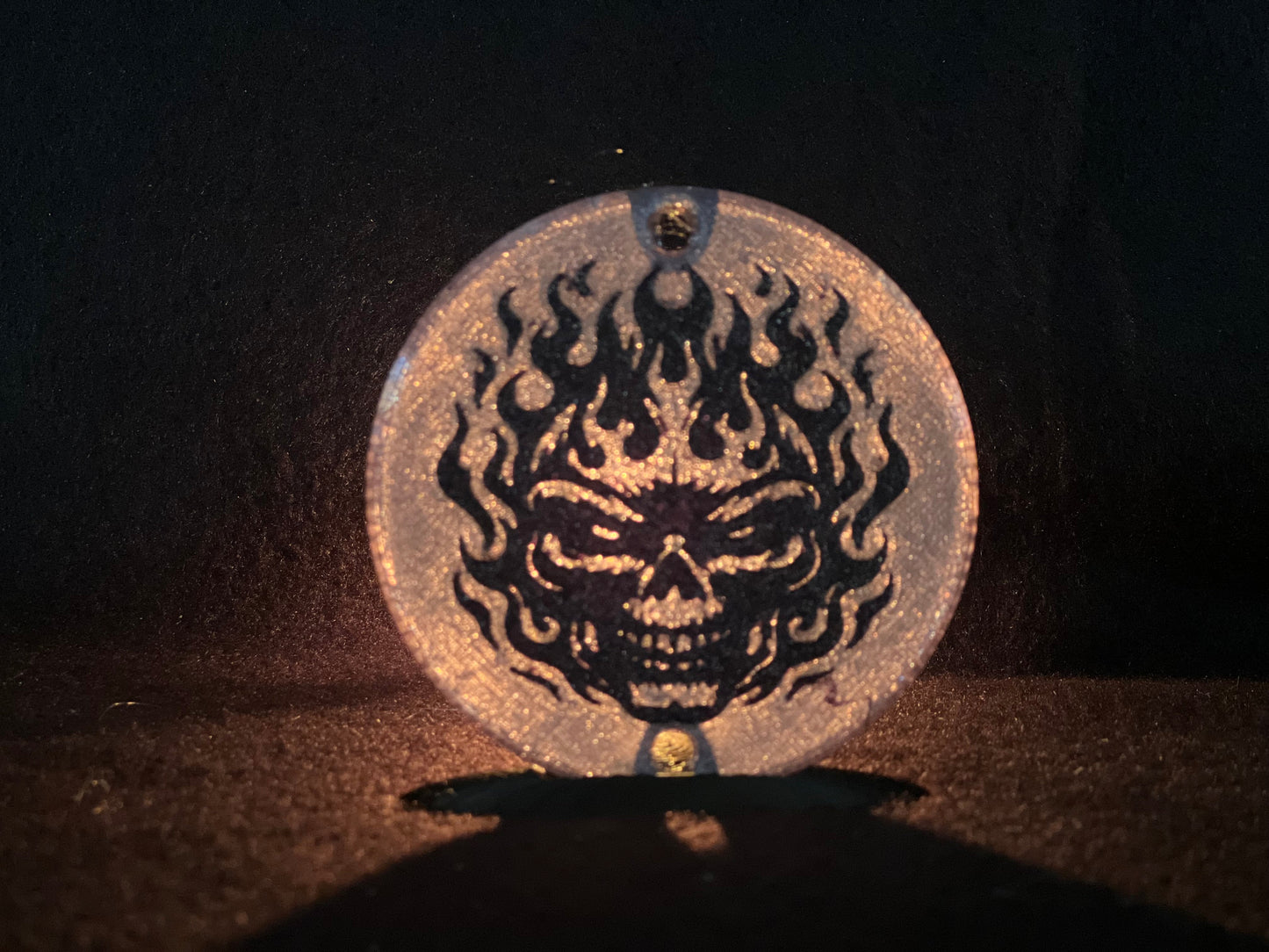 "Flaming Skull" Flat Style Lens/Turn Signal Covers