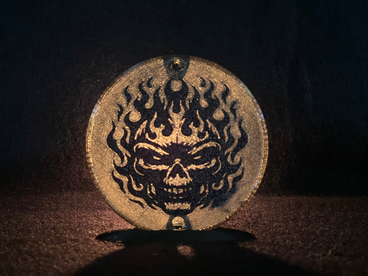 "Flaming Skull" Flat Style Lens/Turn Signal Covers