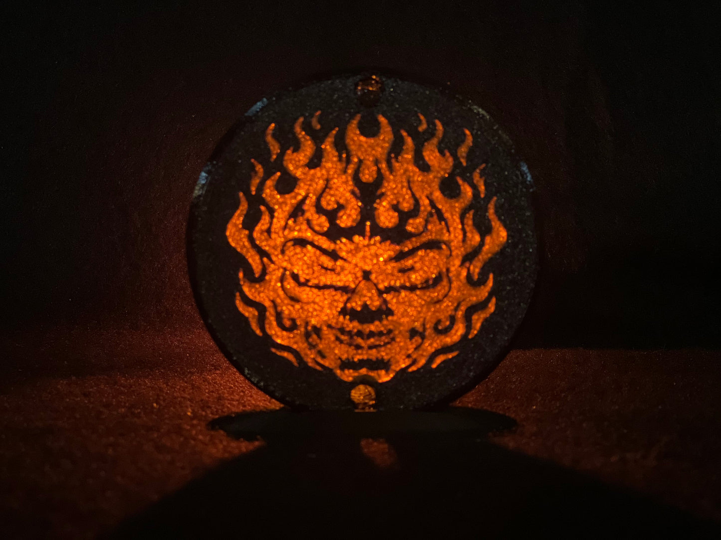 "Flaming Skull" Flat Style Lens/Turn Signal Covers