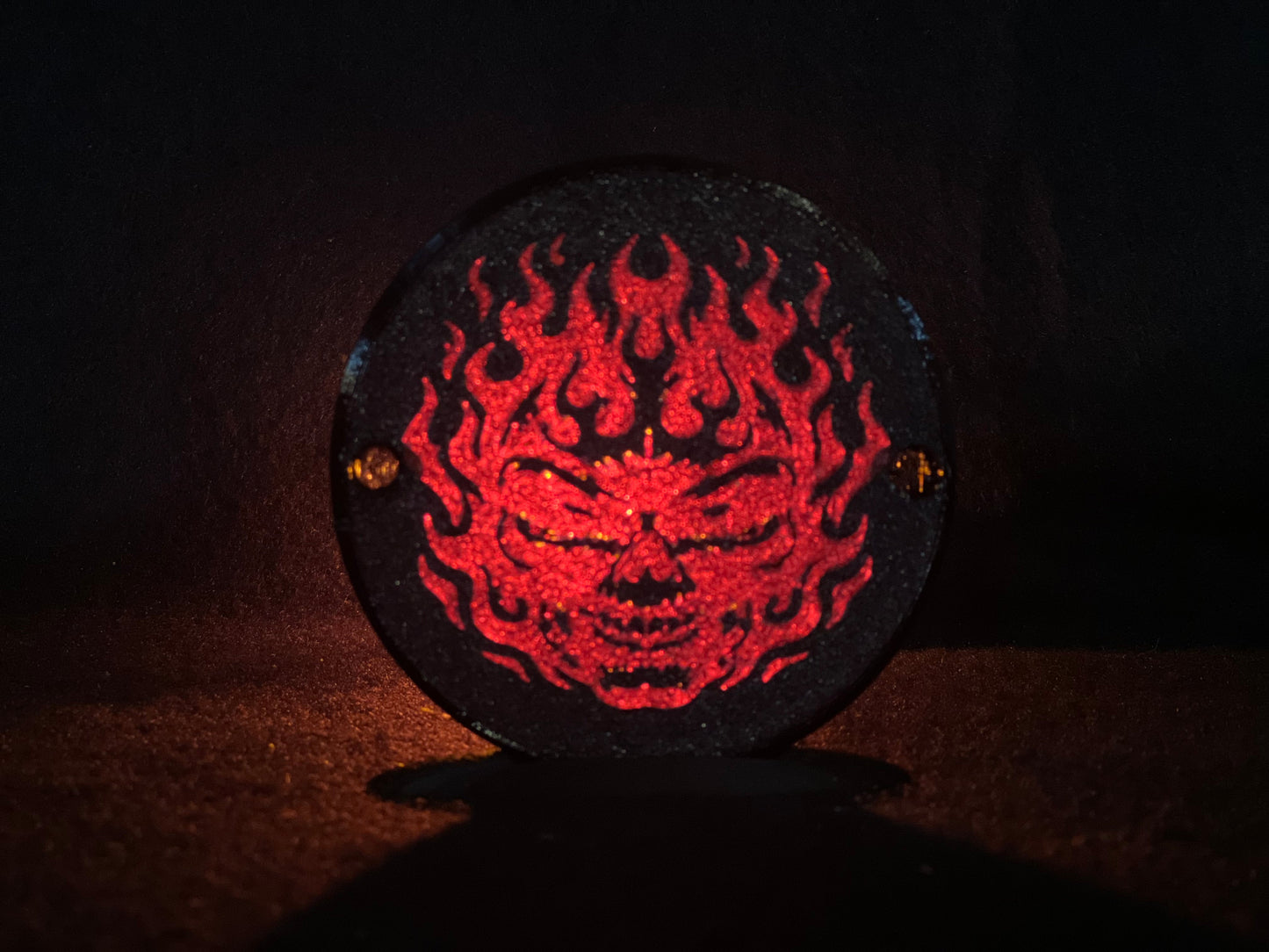 "Flaming Skull" Flat Style Lens/Turn Signal Covers