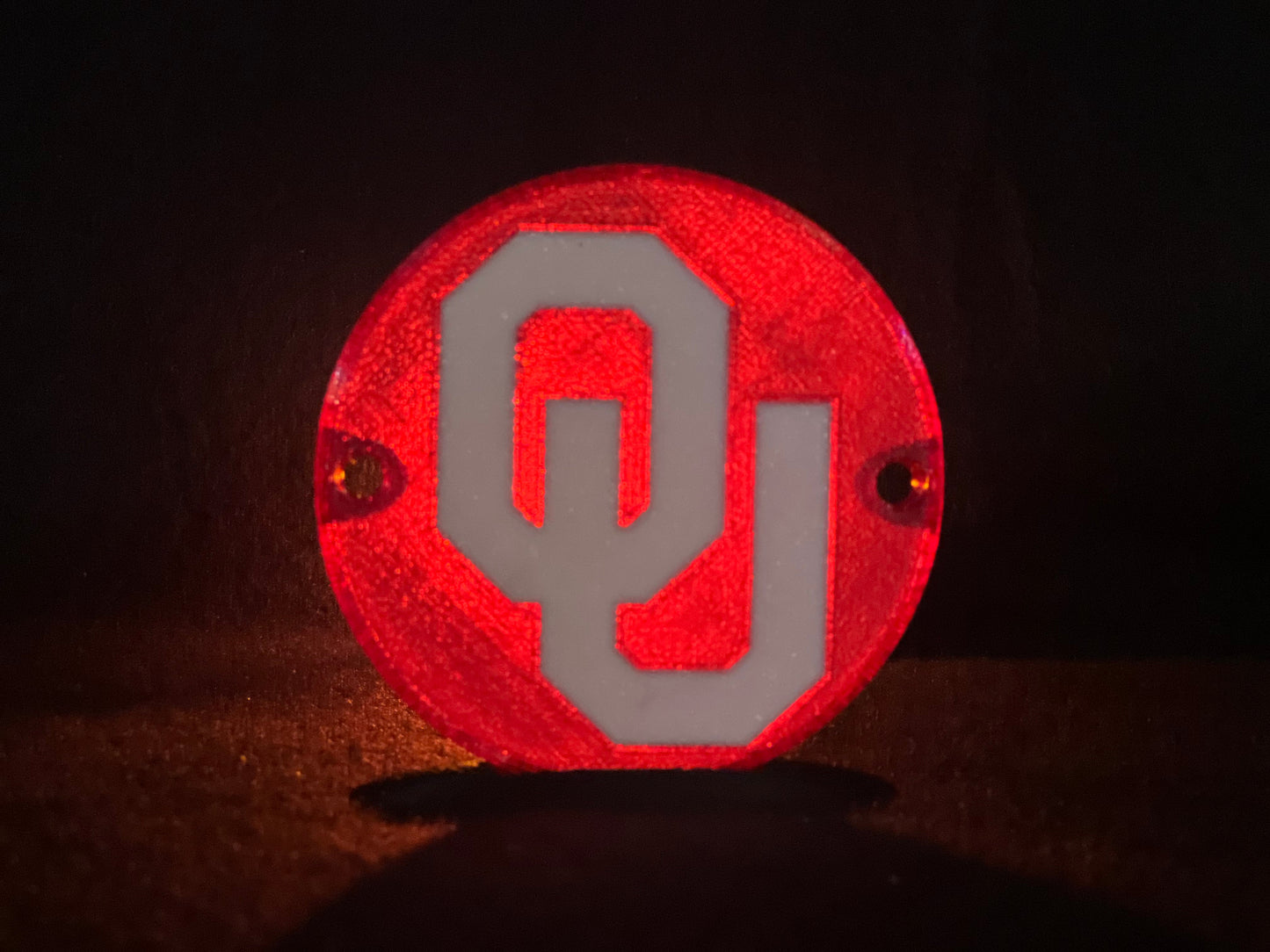 "Oklahoma" College Team Lens/Turn Signal Covers